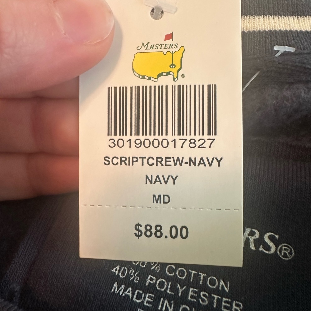 Masters Tournament Women’s Navy Crewneck Sweater - Picture 3 of 5
